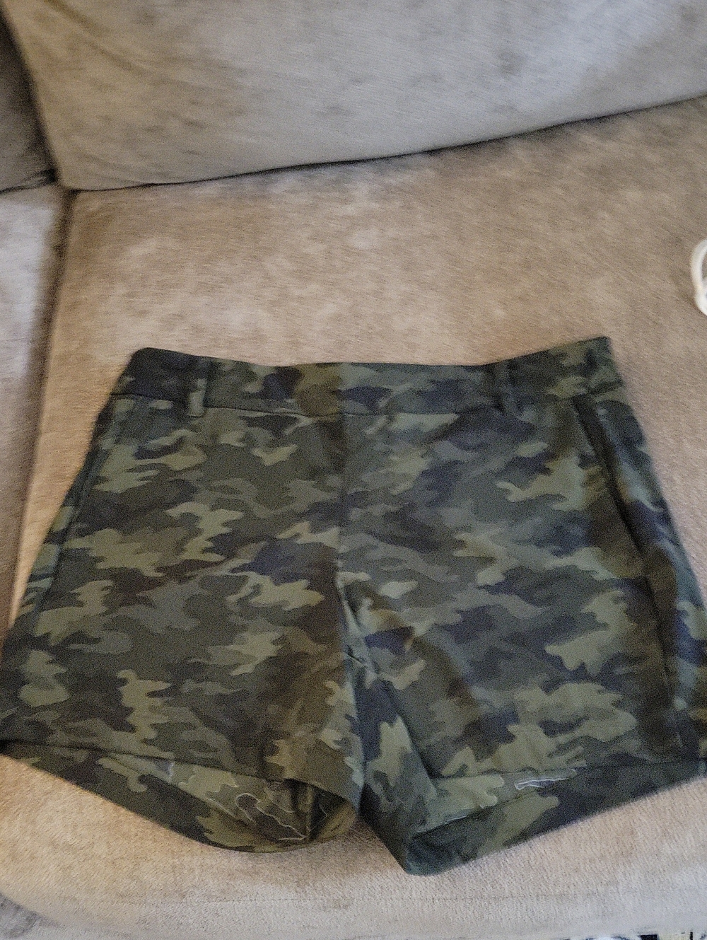 SPANX Green Camouflage Shorts